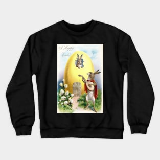 Victorian Easter Serenading Rabbit Crewneck Sweatshirt
